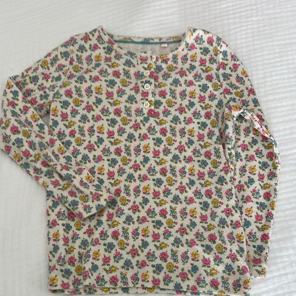Mini Boden Multicolor Floral Long Sleeve Tee